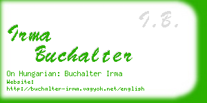 irma buchalter business card